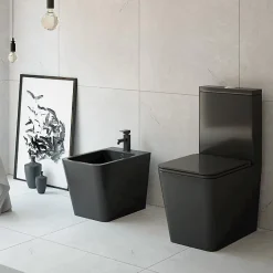 Aquore Toilette WC à poser PISA en ceramique noir mat* Wc À Poser