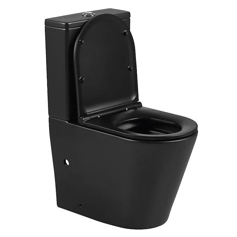 Aquore Toilette WC à poser TURIN en ceramique noir mat* Wc À Poser