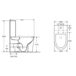 Aquore Toilette WC à poser TURIN en ceramique