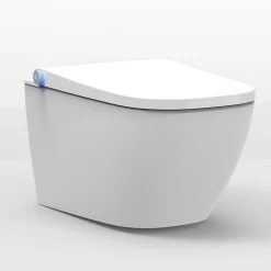 Bernstein Toilettes japonais céramique Blanc, WC lavant + LED, force jet et chaleur réglable, rinçage 180 - 59,3x38,4x38cm - BASIC 1104