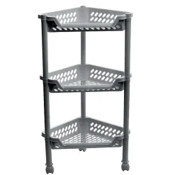 Plast Team Tour à roulettes avec Paniers de Rangement - Argent* Meuble Buanderie