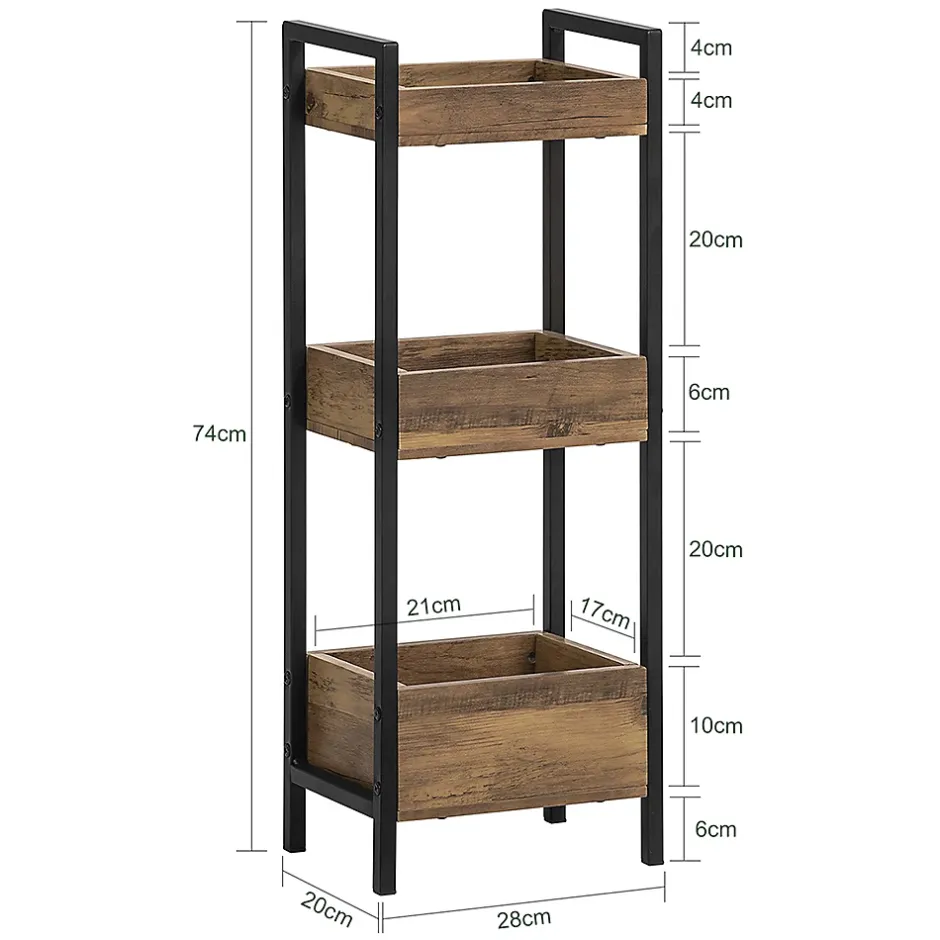 Sobuy Tour de Rangement Etagère de Stockage, 3 étages, FRG226-F,