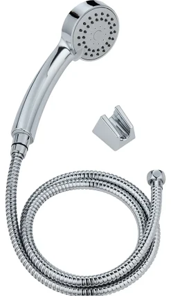Edouard Rousseau Trio douchette + flexible + support chromé Manolia* Pommeau De Douche, Flexible Et Barre De Douche