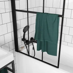 GoodHome Trio douchette + flexible + support Cavally noir* Pommeau De Douche, Flexible Et Barre De Douche