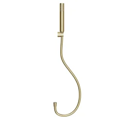 GoodHome Trio douchette + flexible + support, doré brossé, Owens