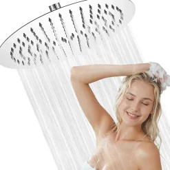 Sofetiy Max Tête de douche Inox Rond 30cm Kit de douche* Pommeau De Douche, Flexible Et Barre De Douche