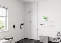 Hansgrohe Tête de douche rectangulaire 20,5 cm, chrome, Vernis Blend 200 Eco C