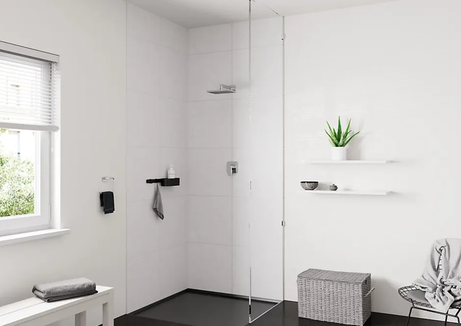 Hansgrohe Tête de douche rectangulaire 20,5 cm, chrome, Vernis Blend 200 Eco C