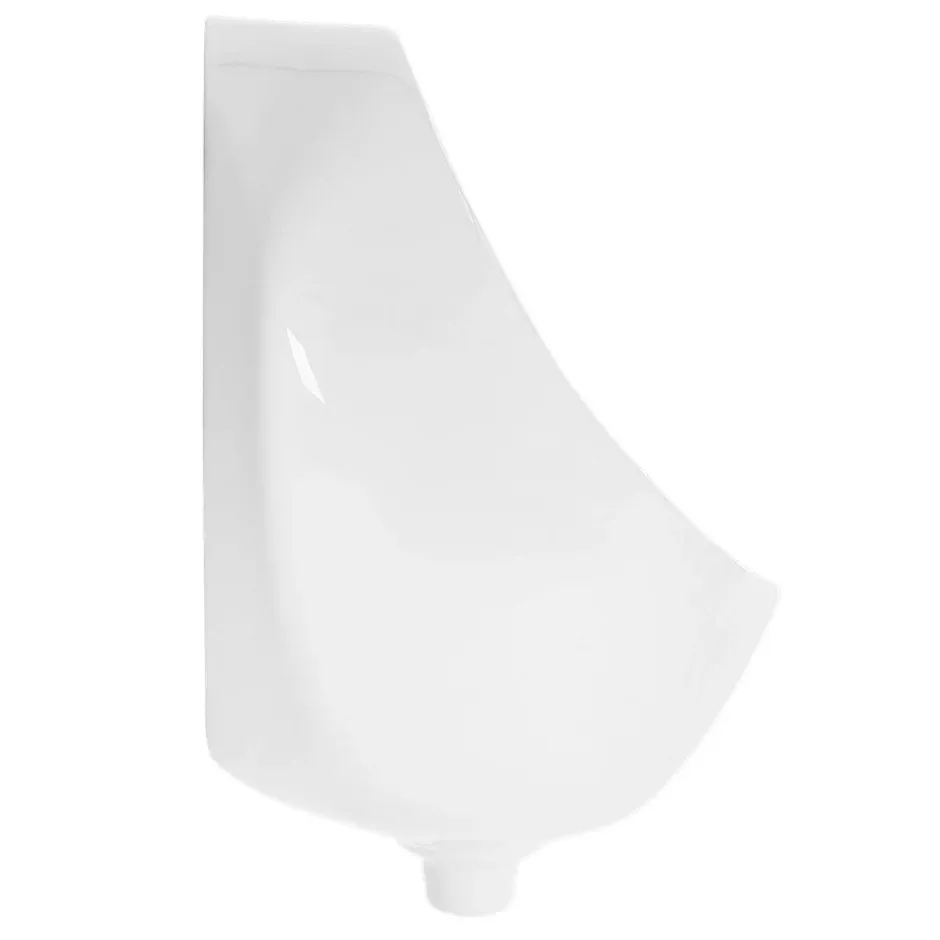 ECD Germany Urinoir avec Entrée d'Eau par le Haut, Drainage à l'Arrière, 35x42x30 cm, Céramique Blanc, Moderne, Rond* Urinoir