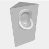 Ti'Pi Urinoir d'angle Uricoin - Version plate - Blanc* Urinoir
