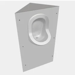 Ti'Pi Urinoir d'angle Uricoin - Version plate - Blanc* Urinoir