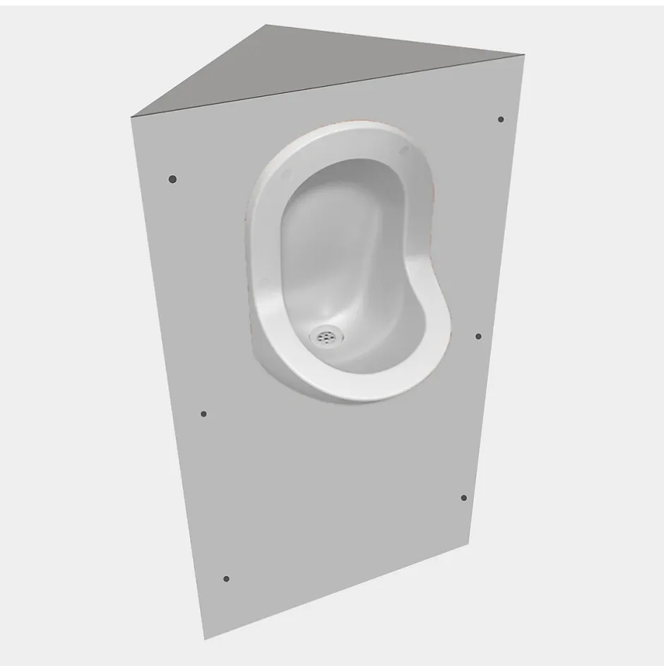 Ti'Pi Urinoir d'angle Uricoin - Version plate - Blanc* Urinoir