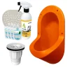 Ti'Pi Urinoir sans eau encastrable orange + kit valve parachute + pack entretien