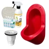Ti'Pi Urinoir sans eau encastrable rouge + kit valve parachute + pack entretien