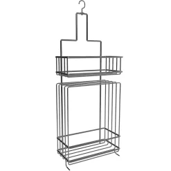 Aurlane Valet Etagères de douche Chrome 2 Paniers - 20x10x50 cm - LOU