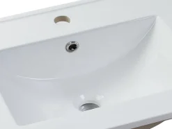 Vente-unique Vasque à encastrer blanche rectangle en céramique - 61 x 46,5 cm - MOTIAC