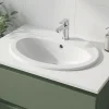 GoodHome Vasque à encastrer céramique Turso Blanc NF* Vasque À Encastrer