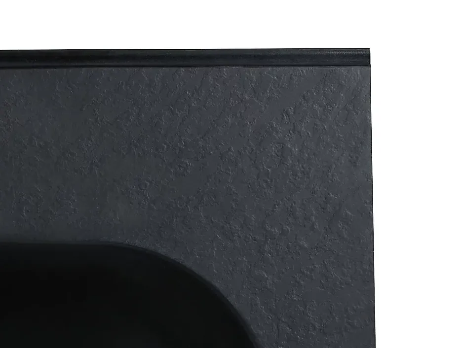 Vente-unique Vasque à encastrer en résine effet pierre - Noir - L60 x l46 cm - OKIWA