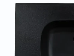 Vente-unique Vasque à encastrer en résine effet pierre - Noir - L80 x l46 cm - OKIWA* Vasque À Encastrer