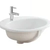 Sanindusa Vasque à encastrer par le dessus NF (conforme marchés publics) 55x44 hauteur 21,5cm céramique PARIS blanche