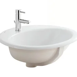 Sanindusa Vasque à encastrer par le dessus NF (conforme marchés publics) 55x44 hauteur 21,5cm céramique PARIS blanche