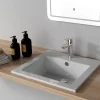 Planète Bain Vasque à encastrer rectangulaire en céramique