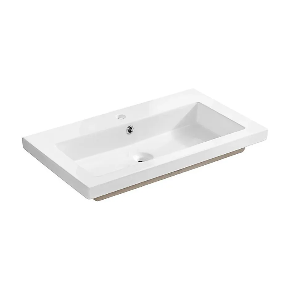 Otitec Vasque à encastrer rectangulaire - 60 x 46 cm - Blanc brillant - LIVO* Vasque À Encastrer