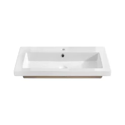 Otitec Vasque à encastrer rectangulaire - 60 x 46 cm - Blanc brillant - LIVO* Vasque À Encastrer