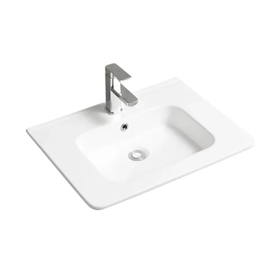 Otitec Vasque à encastrer rectangulaire - 60 x 46 cm - Blanc brillant - ORIS* Vasque À Encastrer