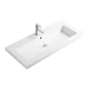 Otitec Vasque à encastrer rectangulaire - 100 x 46 cm - Blanc brillant - LIVO