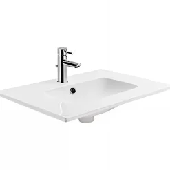 Sanindusa Vasque à encastrer sur plan de toilette ou à poser sur meuble 101x46 hauteur 15cm (mitigeur et vidage non inclus)* Vasque À Encastrer