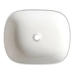 Planète Bain Vasque à poser 49.5 cm blanc brillant - Manille