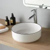 Planète Bain Vasque à poser avec liseré noir - 36cm- Adina