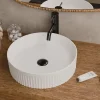 Sanitaire Vasque à poser cannelée BEYOND 40cm Blanc Mat