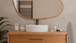 Sanitaire Vasque à poser cannelée BEYOND 40cm Blanc Mat