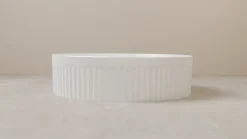 Sanitaire Vasque à poser cannelée BEYOND 40cm Blanc Mat