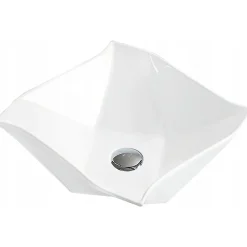 Silla Global Vasque à poser carré, céramique 42x42x13,5 cm Blanc