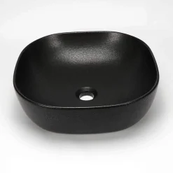 Rue Du Bain Vasque à Poser Carrée - Céramique Noir Mat - 41x41 cm - Vasco* Vasque À Poser