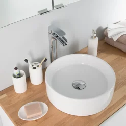 GoodHome Vasque à poser céramique blanc Scalea* Vasque À Poser