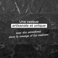 Ocean Line Vasque à poser en marbre noir, Coreal* Vasque À Poser