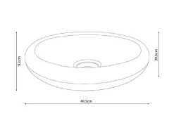 GoodHome Vasque à poser l.40,9 x P.39,6 x H.9,1 cm en céramique, blanc, Kentia* Vasque À Poser