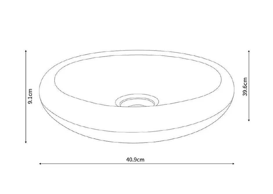 GoodHome Vasque à poser l.40,9 x P.39,6 x H.9,1 cm en céramique, blanc, Kentia* Vasque À Poser