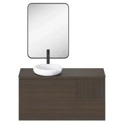 GoodHome Vasque à poser l.40,9 x P.39,6 x H.9,1 cm en céramique, blanc, Kentia* Vasque À Poser