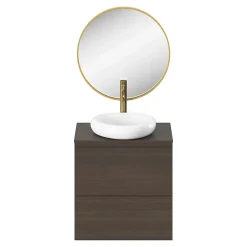 GoodHome Vasque à poser l.40,9 x P.39,6 x H.9,1 cm en céramique, blanc, Kentia* Vasque À Poser