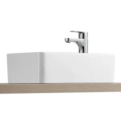 Mob-In Vasque à poser ou à suspendre rectangle en céramique 43x26,5cm