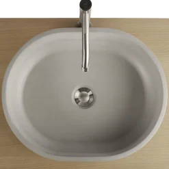 Homesight Vasque à poser ovale béton allégé Kult