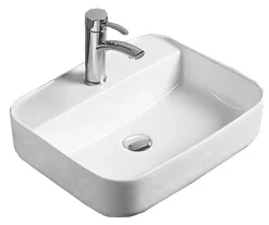 Silla Global Vasque à poser ovale, céramique 50,5x40,5x14 cm Blanc* Lavabo