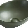 Silla Global Vasque à poser ovale, céramique 40,5x33x14 cm Vert mat* Lavabo