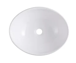GoodHome Vasque à poser ovale céramique blanche Nessa* Vasque À Poser