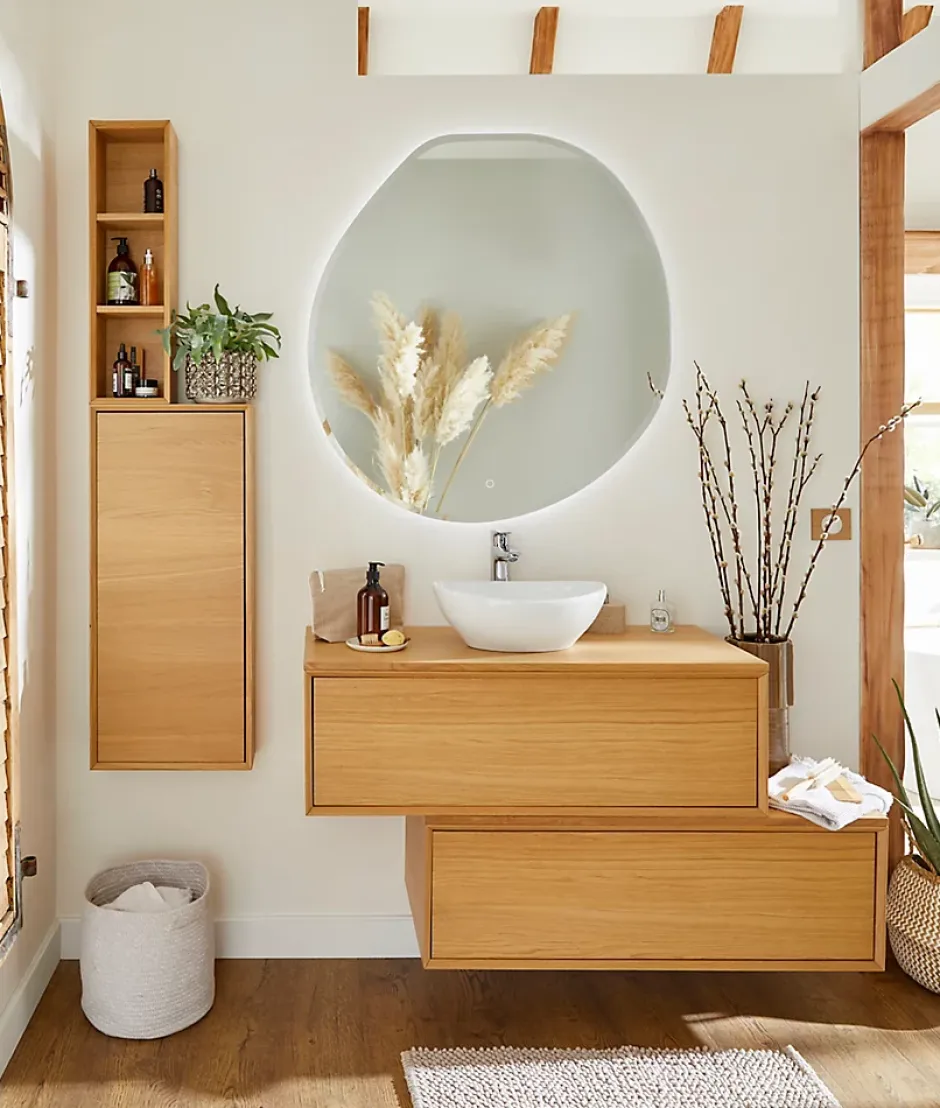 GoodHome Vasque à poser ovale céramique blanche Nessa* Vasque À Poser